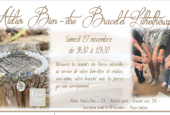 Atelier Bien-être « Bracelet Lithothérapie »
