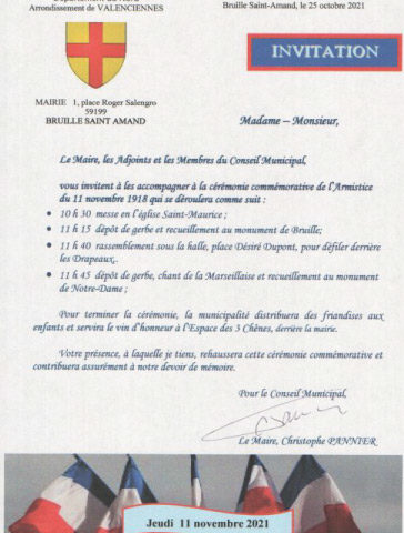 Cérémonie commémorative de l’armistice