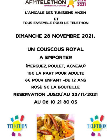 Téléthon : couscous à emporter