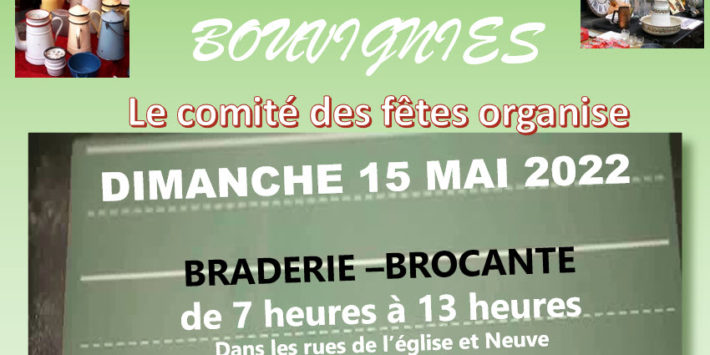 Braderie de Bouvignies • Dimanche 15 mai – 7h/13h