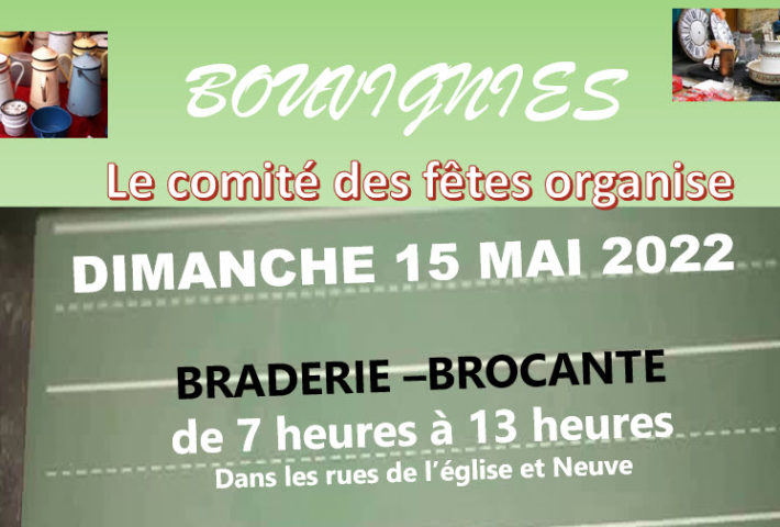 Braderie de Bouvignies • Dimanche 15 mai – 7h/13h