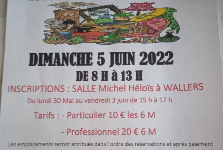 Brocante à wallers et Marché d’été