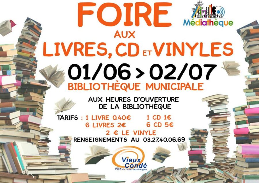Foire aux disques vinyles, CD et Livres à à Vieux-Condé