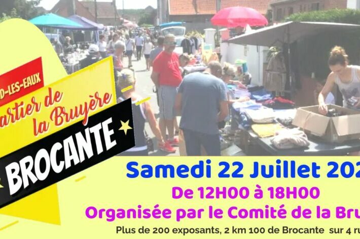 Brocante à Saint-Amand-Les-Eaux, le 22 juillet