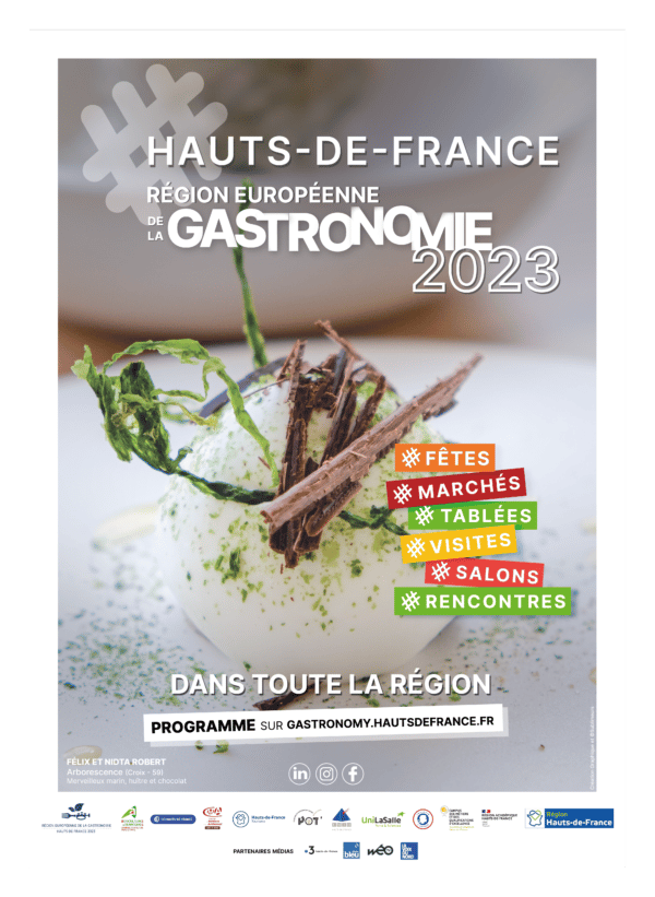 Affiche Hauts-de-France region europeenne de la gastronomie 2023