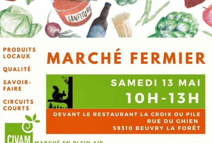 Marché fermier du CIVAM à Beuvry-la-Forêt