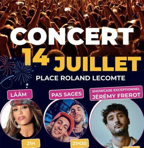 14 juillet Sallaumines : concerts  Lââm, Pas sages, Jérémy Frerot